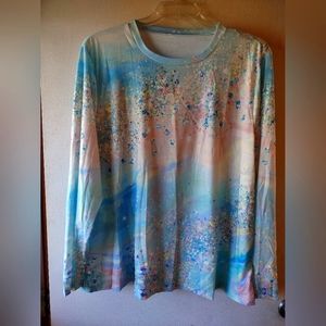 NWOT Marble Print long sleeve top size 20